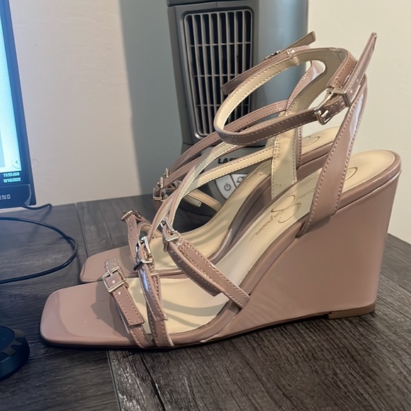 Pink/Beige Jessica Simpson Heels - Picture 2 of 2